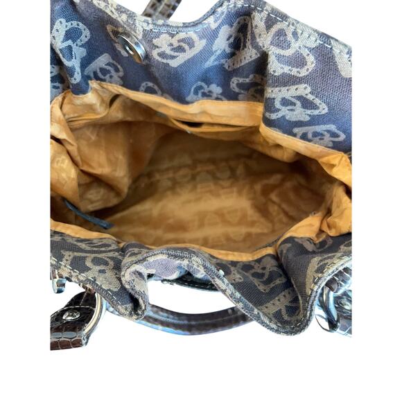 Kathy Van Zeeland Brown Crown Pattern Shoulder Bag - Picture 6 of 12